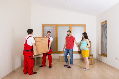 Local removals team preparing a move in Lee