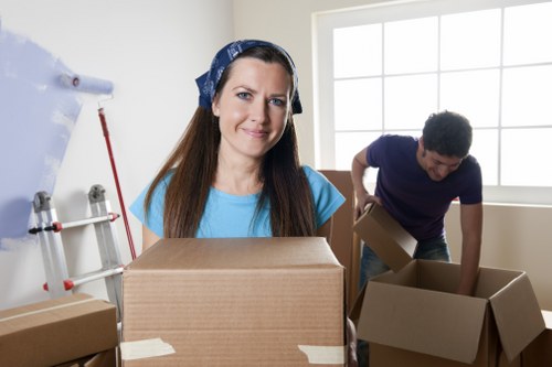Packing office equipment carefully for removals in Lee