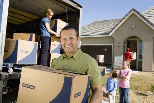 Furniture and seasonal items arranged in household storage in Lee